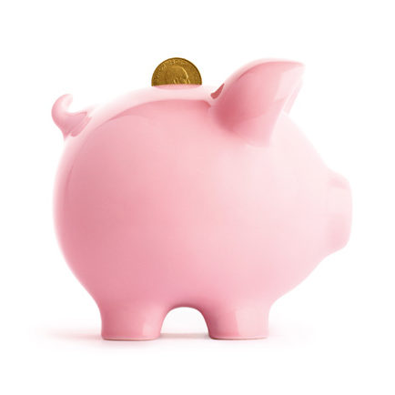 Piggy bank with coin - Euro